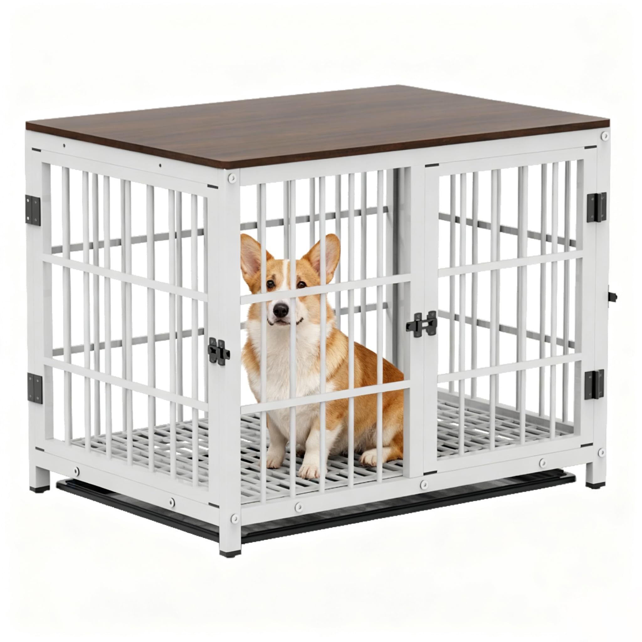 Amazon | BingoPaw 犬用ケージ 屋根付き 小型犬 中型犬 大型 白